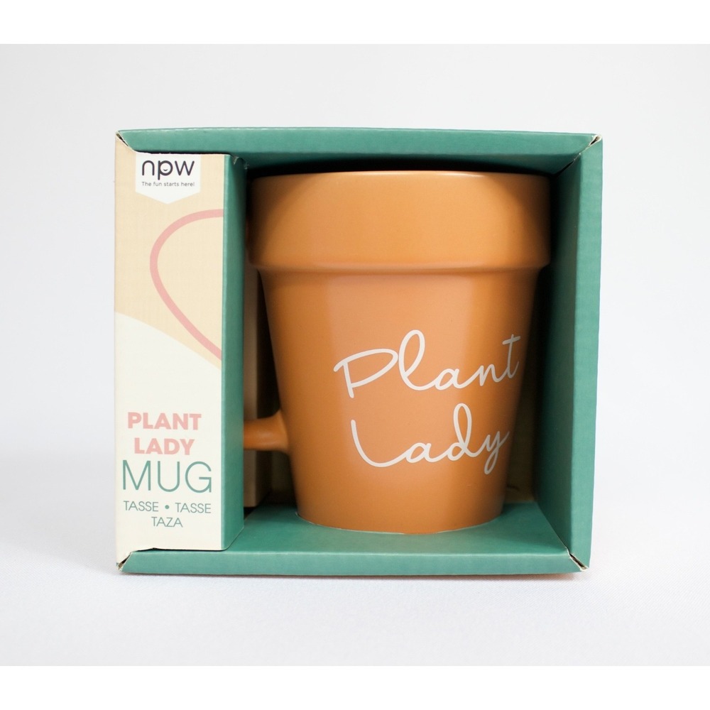 Plant Lady Coffee Mug Cup Terracotta Pot New in Box 10 fl oz